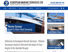 Tablet Screenshot of europeanmarinesurveys.com